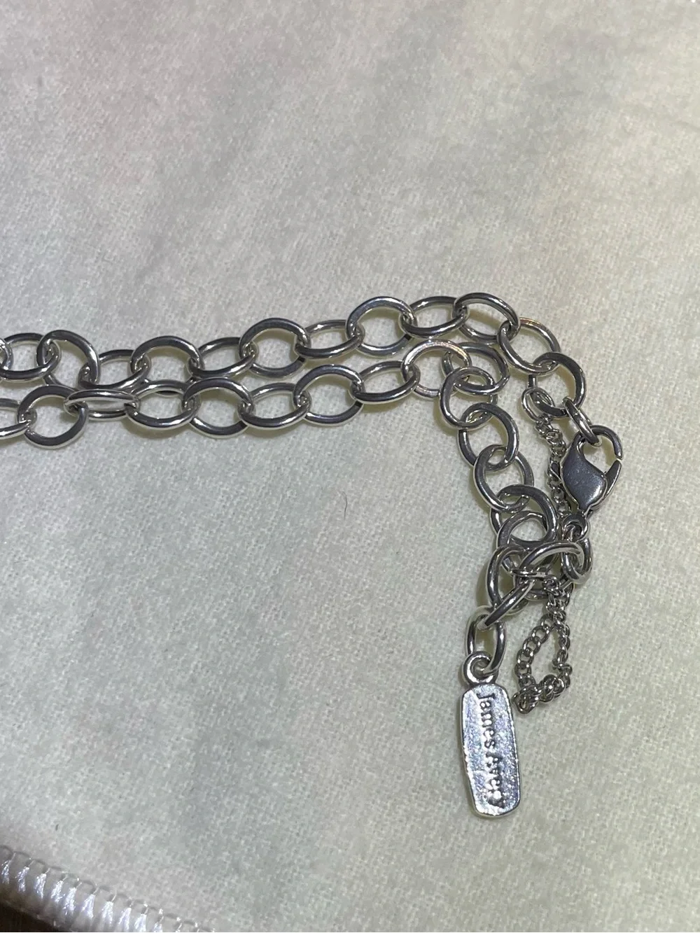 James Avery Silver Forged Link Charm Bracelet